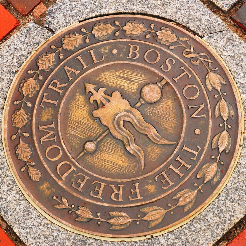 Boston Freedom Trail Marker.