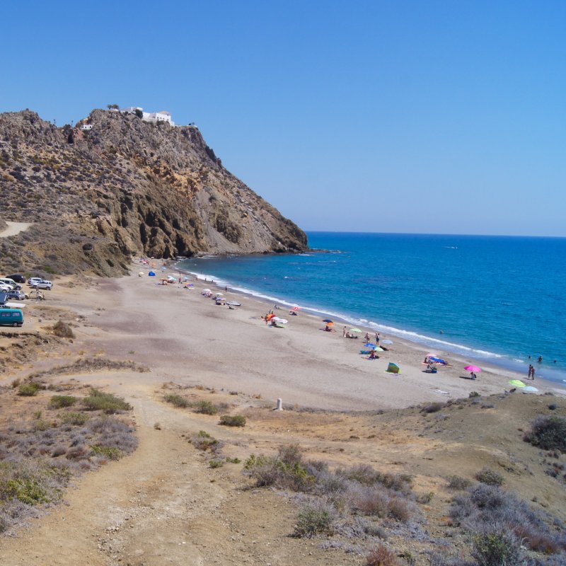 Cala del Bordenares, a nude beach in Spain.