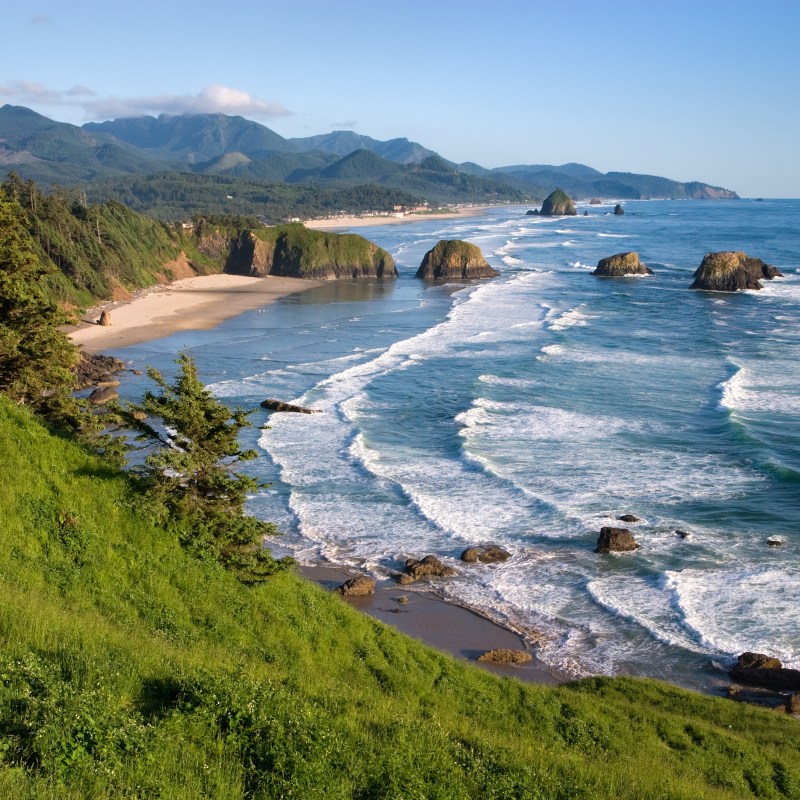 Cannon Beach views from Ecola State Park in Oregon.