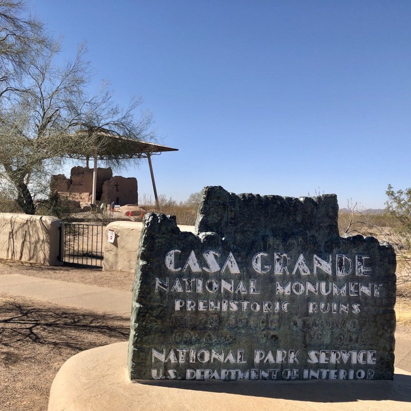 Casa Grande National Monument sign.