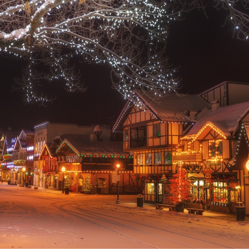 Chirstmas lights in Leavenworth, WA.