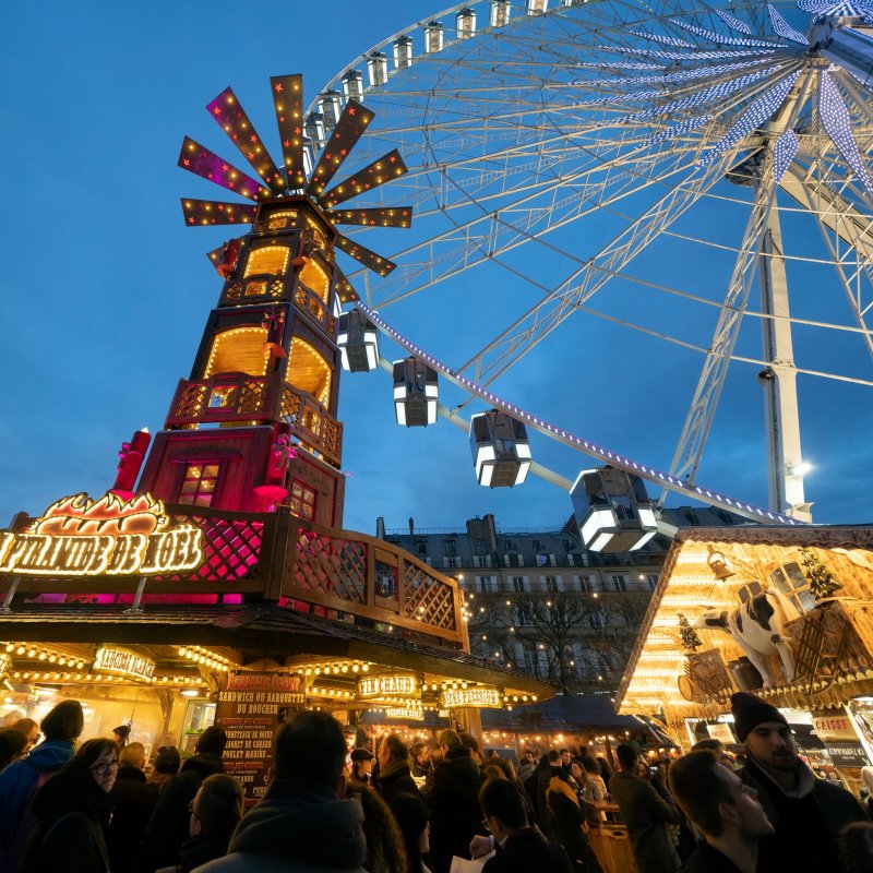 Christmas festivities in Paris, France, during November.