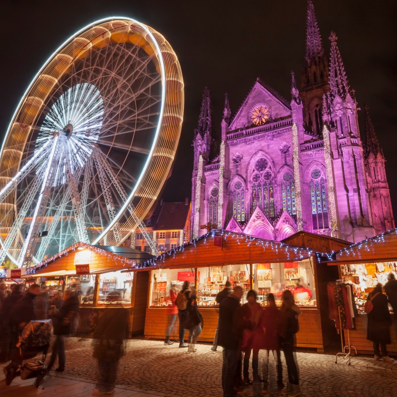 Christmas markets in Mulhouse, France.