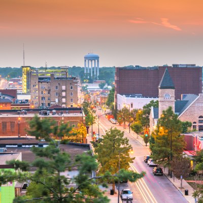 Columbia, Missouri, at sunset.