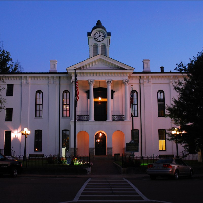 Courthouse in town square, Oxford, Mississippi.