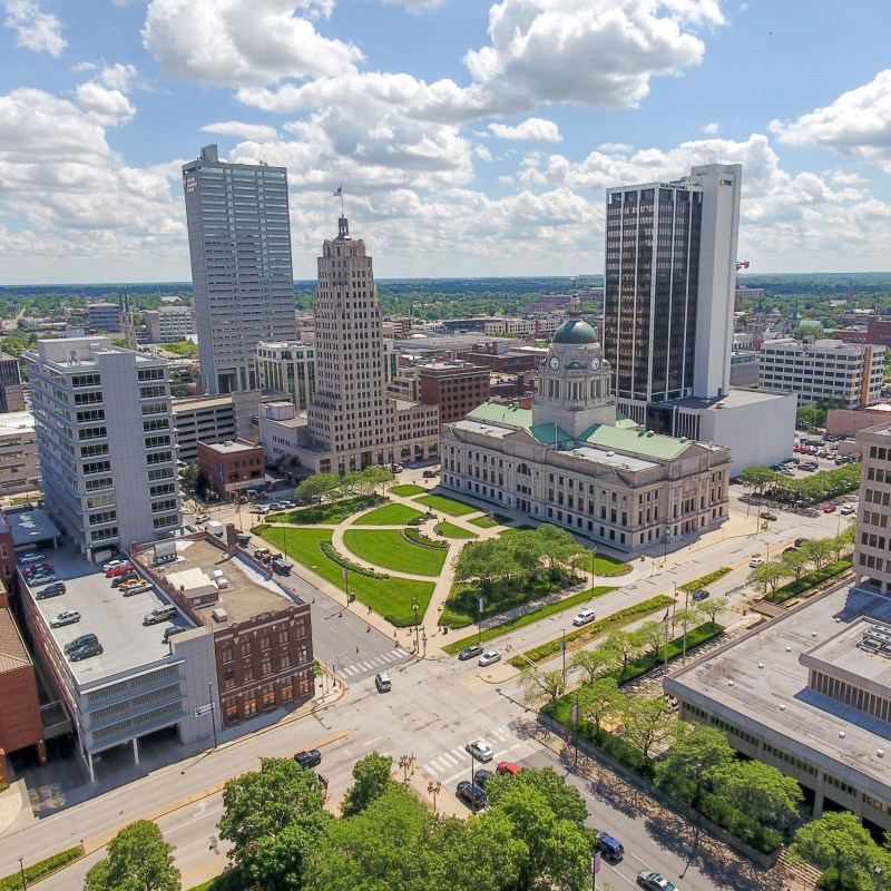 Downtown Fort Wayne, Indiana.