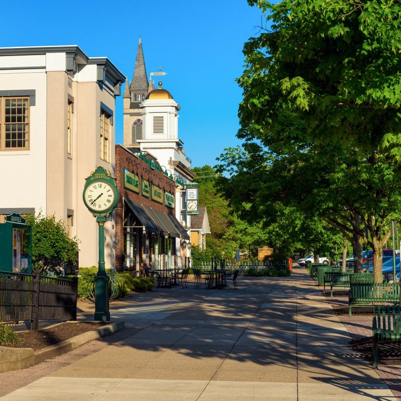 Downtown quaint Granville, Ohio.