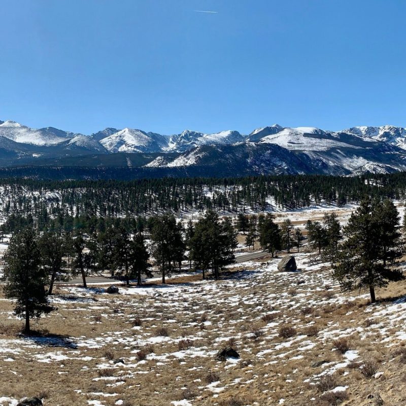 Driving, Rocky Mountain National Park, Colorado.