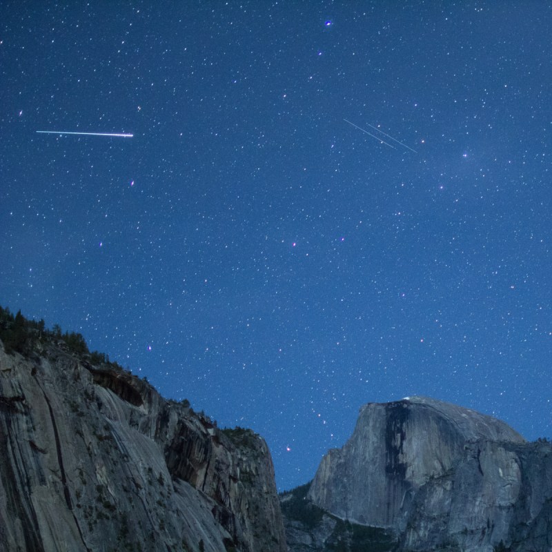 Eta Aquarids over Yosemite National Park.