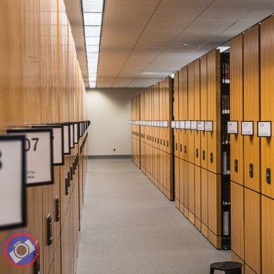Shelving at the Genealogy Center.
