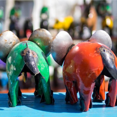 Figurines at Brimfield Antique Flea Markets.