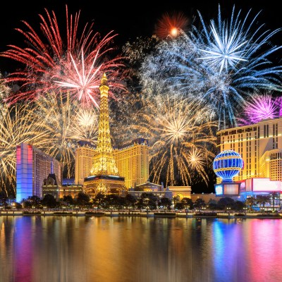 Fireworks in Las Vegas during New Years Eve.
