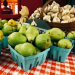 Fresh pears for sale at Reisinger's Apple Country in the Finger Lakes.