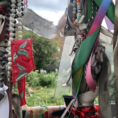 Gate art, Cross Bones Cemetery, London.