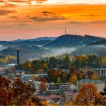 Gatlinburg, Tennessee, cityscape.