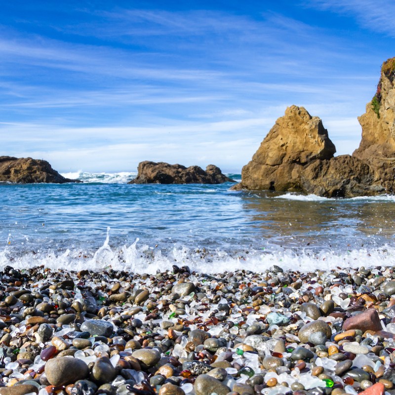 Glass Beach in Fort Bragg, California.