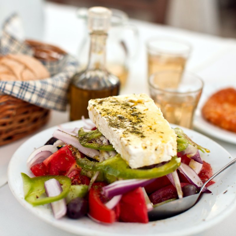 Greek food at home.