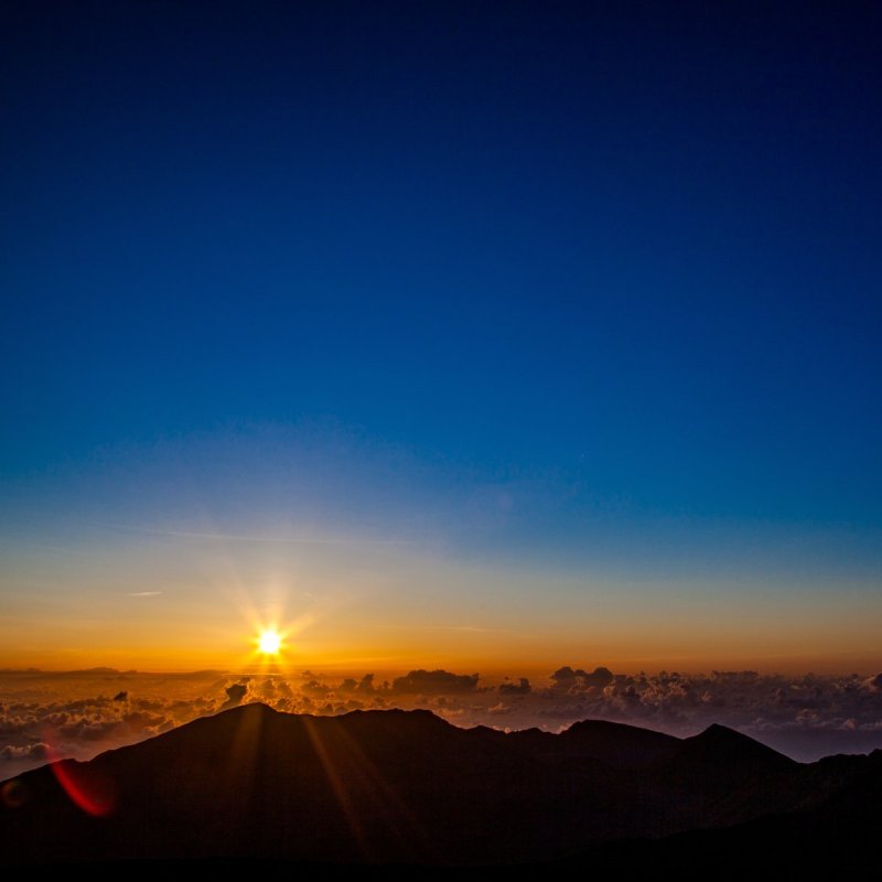 Haleakala National Park sunrise, Maui, Hawaii.