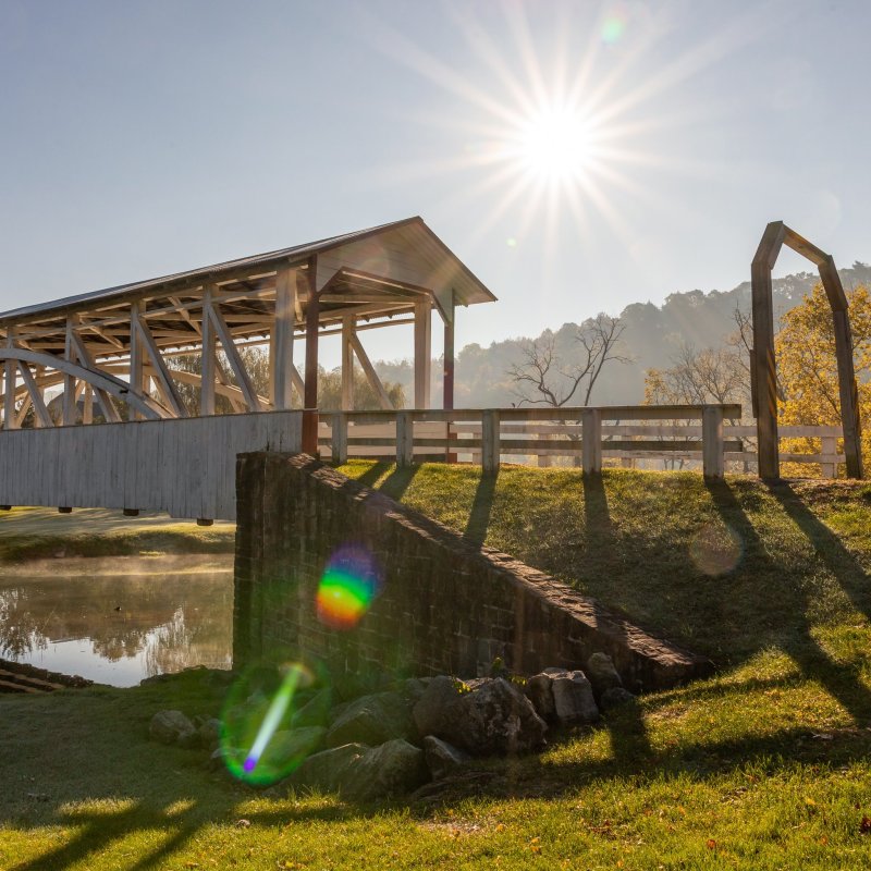 Hall's Mill Covered Bridge in Bedford County, Pennsylvania.