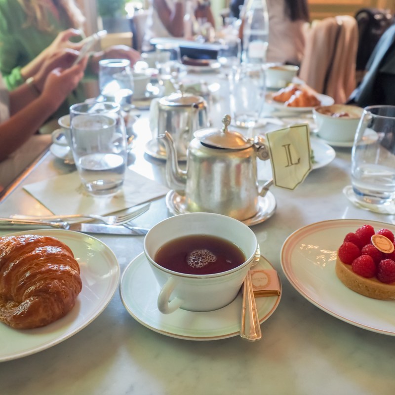 High tea at Laduree in Paris.