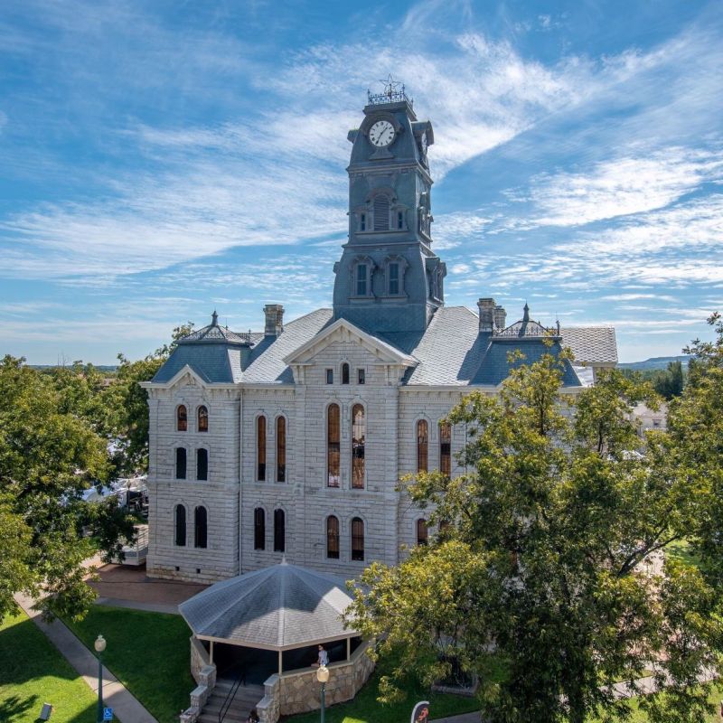 Historic courthouse in Granbury, Texas.