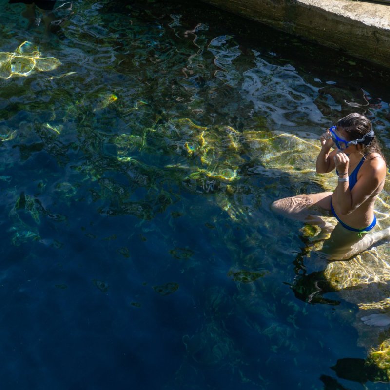 Jacob's Well, a popular swimming hole in Texas.