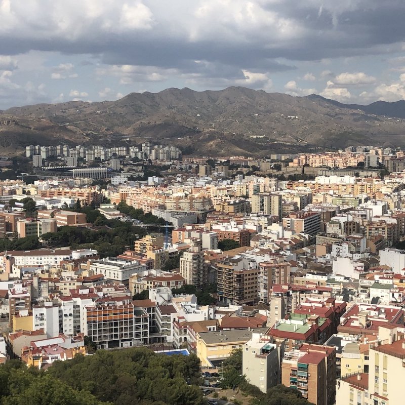 Malaga, Spain, from Castillo De Gibralfaro.