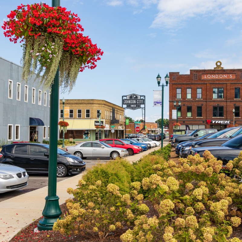 Market and Commerce, Johnson City, Tennessee.