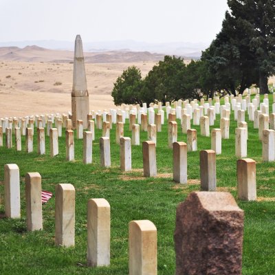 Memorial cemetery at Little Bighorn Battlefield.