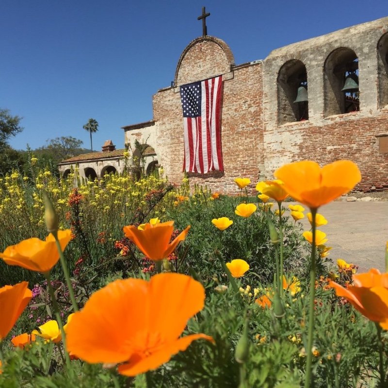 Mission San Juan Capistrano bell wall.