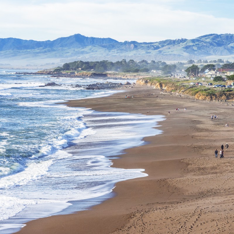 Moonstone Beach in Cambria, California.