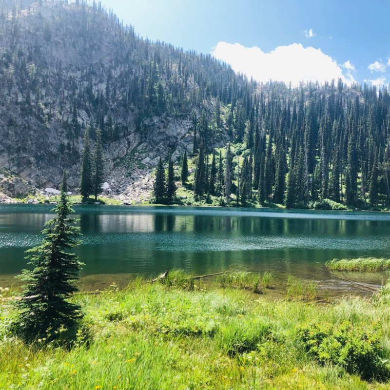 Mountain, Snow Slide Lake, McCall, Idaho.