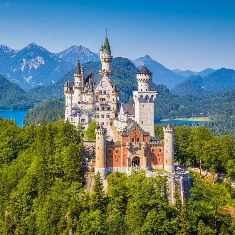 Neuschwanstein Castle in Bavaria, Germany.