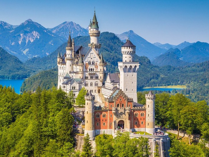 Neuschwanstein Castle in Bavaria, Germany.