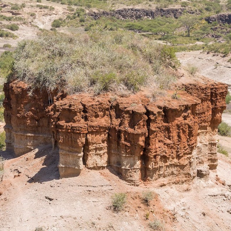 Olduvai Gorge in Tanzania.