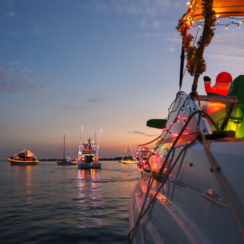 One of the many Christmas boat parades in Florida.