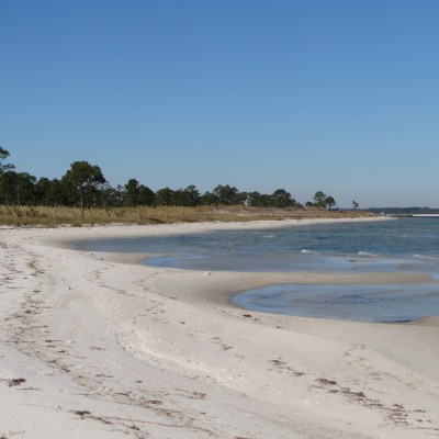 Pensacola Bay at Fort Pickens, Pensacola Beach, Florida.