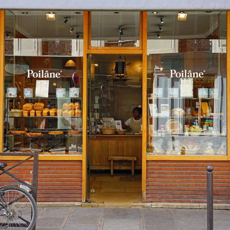 Poilane, one of the most beloved bakeries in Paris, France.