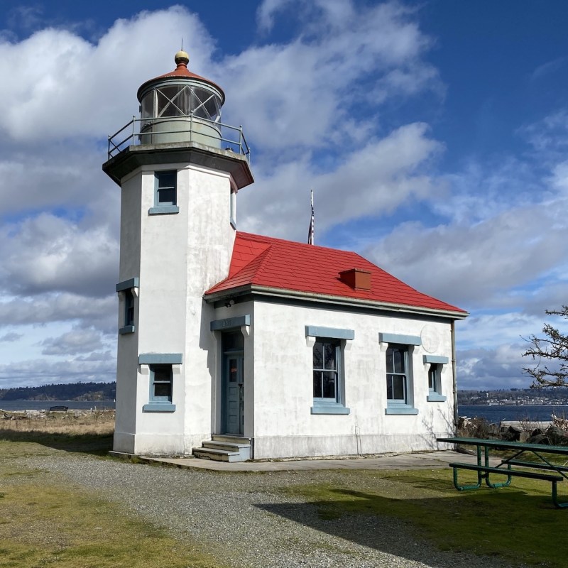 Point Robinson Lighthouse on Vashon Island in Washington.