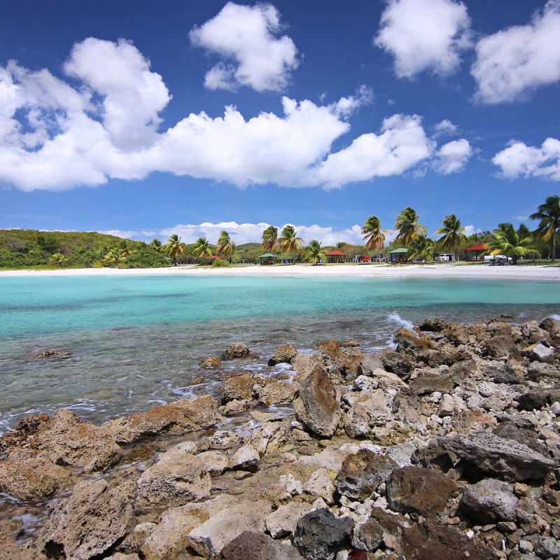 Quiet Caracas Beach, Vieques Island, Puerto Rico