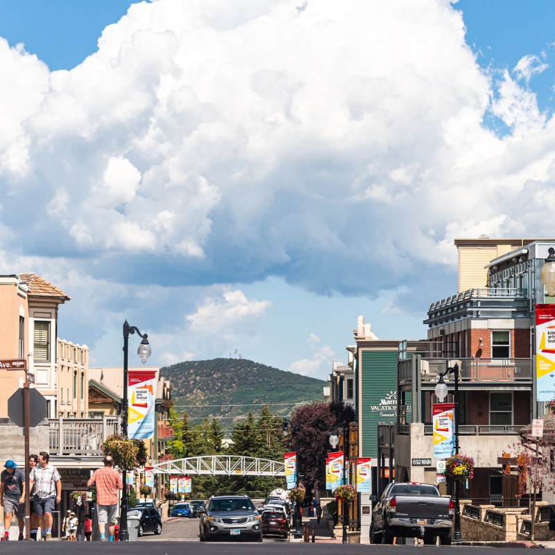 Restaurants in Downtown Park City, Utah.