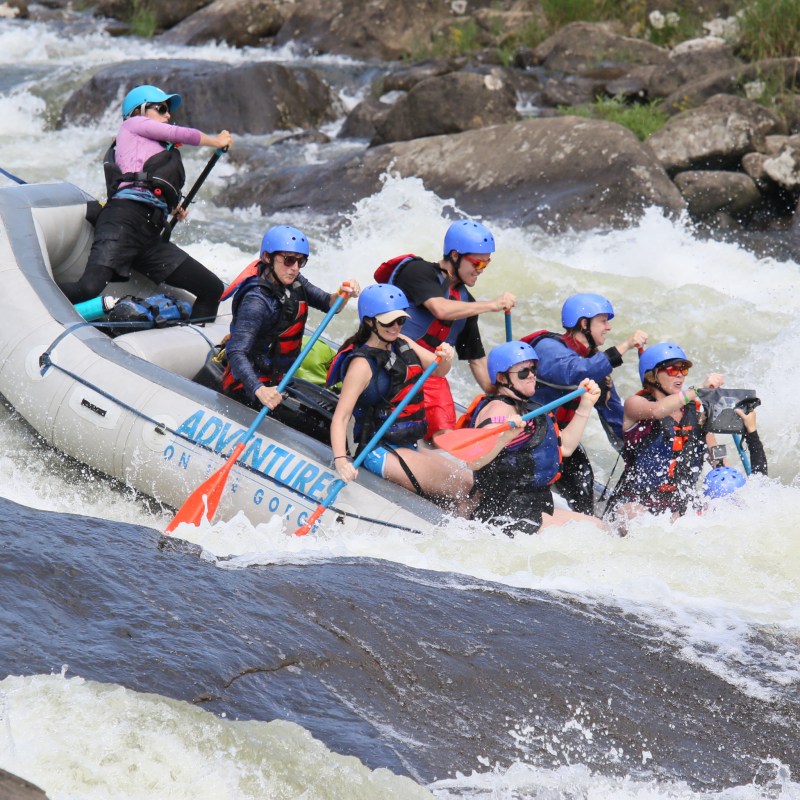 River rafting in West Virginia.