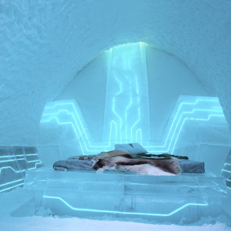 Room at the IceHotel in Sweden
