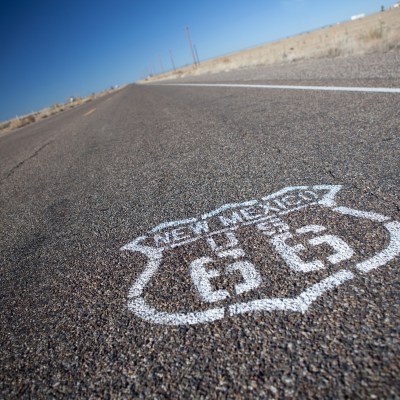 Route 66 through New Mexico.