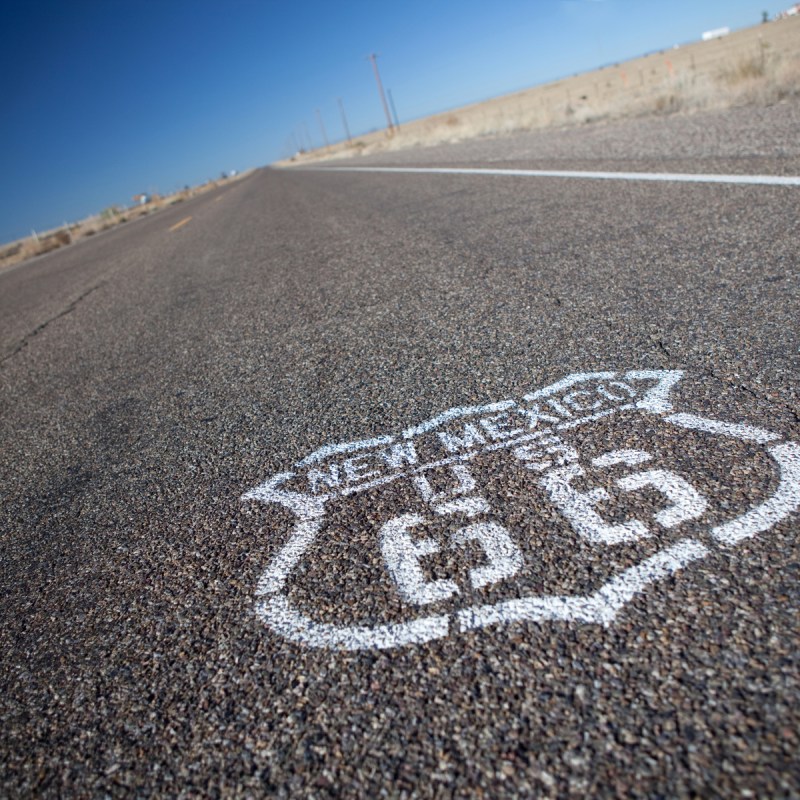 Route 66 through New Mexico.