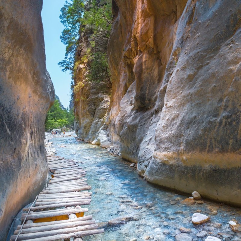 Samaria Gorge in Crete, Greece.