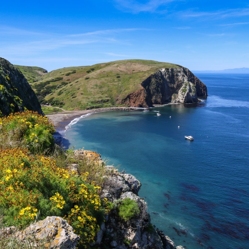 Santa Cruz Island in Channel Islands National Park, California.