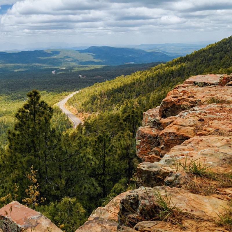 Scenic views from the Mogollon Rim near Payson, Arizona.