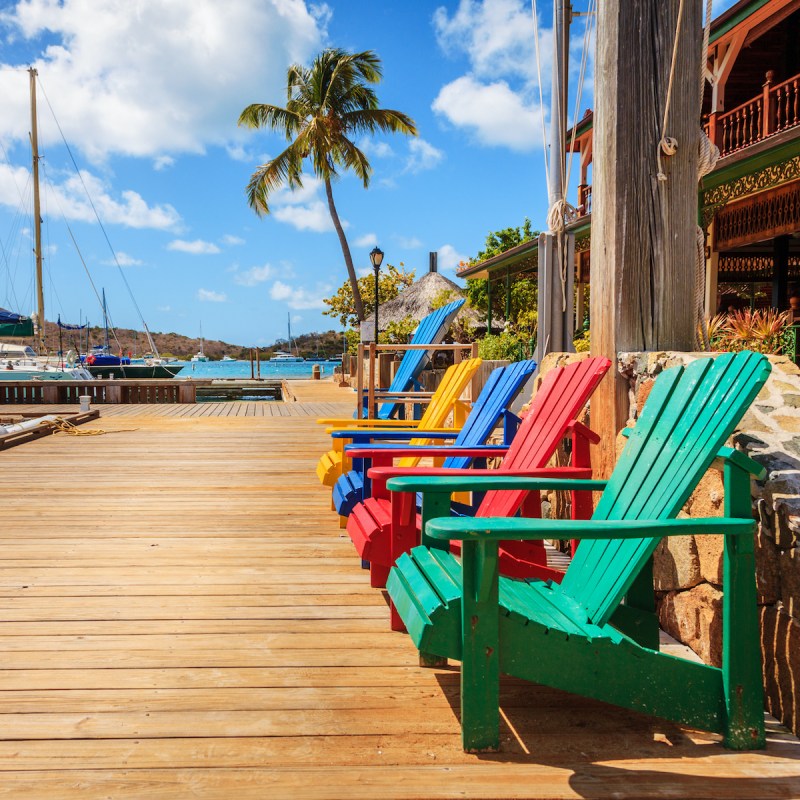 Adirondack chairs in BVI.