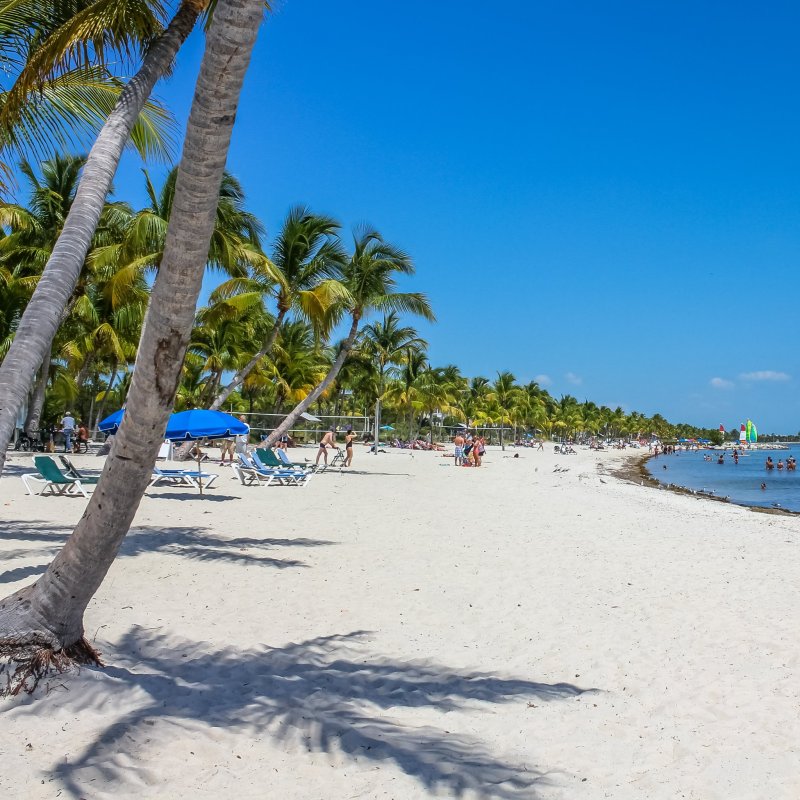 Smathers Beach in Key West, Florida.